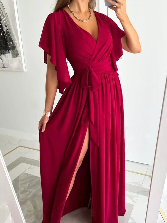 Winona - elegante maxi wikkel maxi jurk