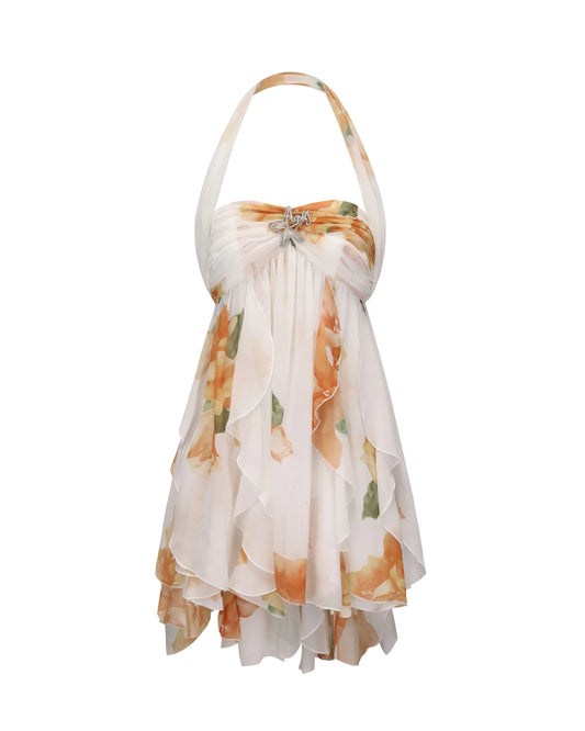 Arabella Mini jurk van chiffon met bloemenprint - By La Bella Vie