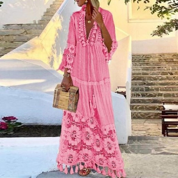 Valeria - kanten zomer maxi jurk