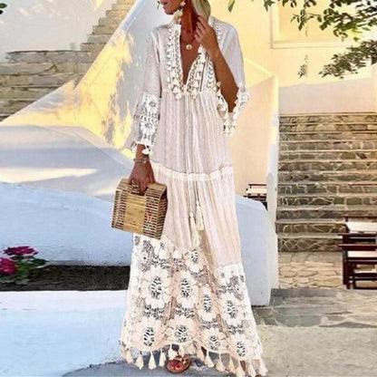 Valeria - kanten zomer maxi jurk