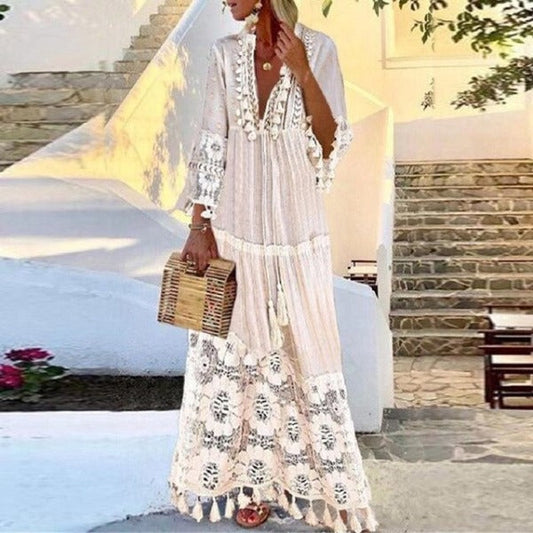Valeria - kanten zomer maxi jurk