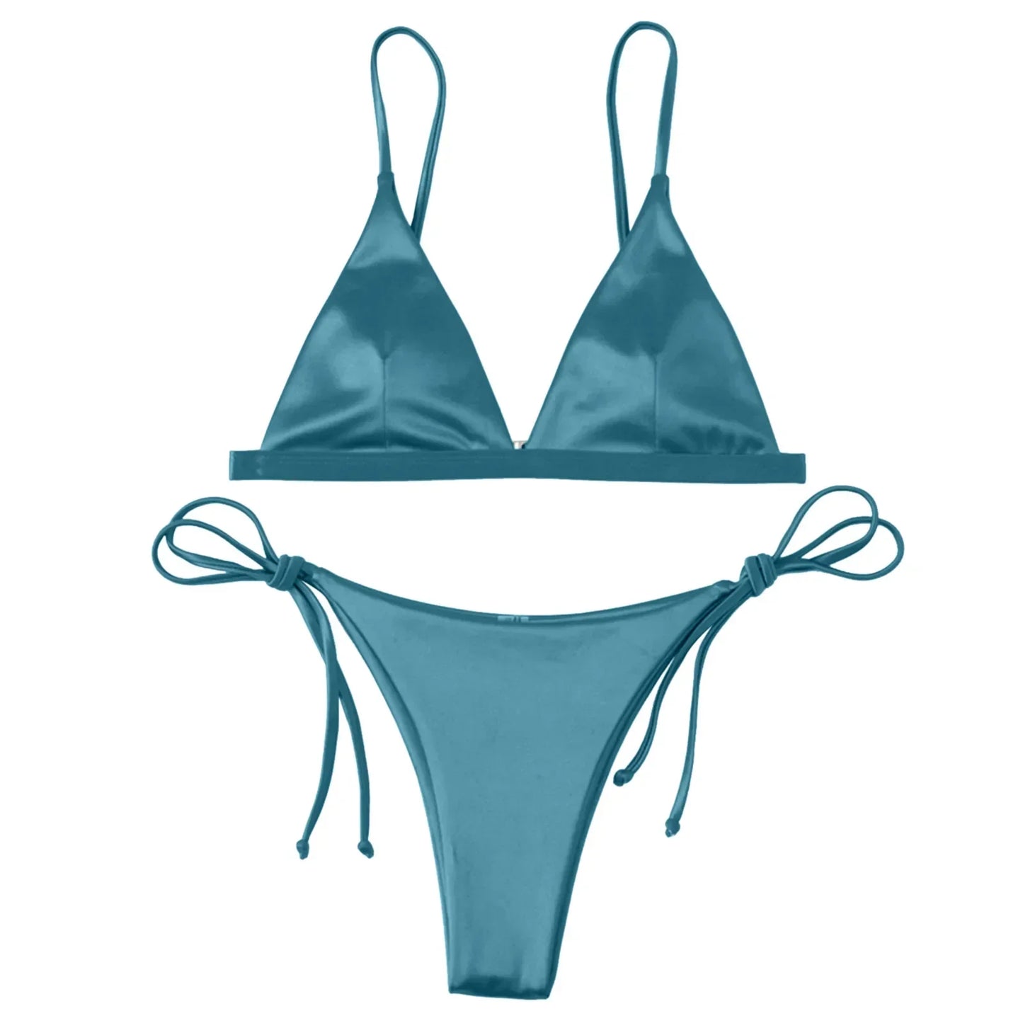 Elegante zijden high waist bikini - By La Bella Vie