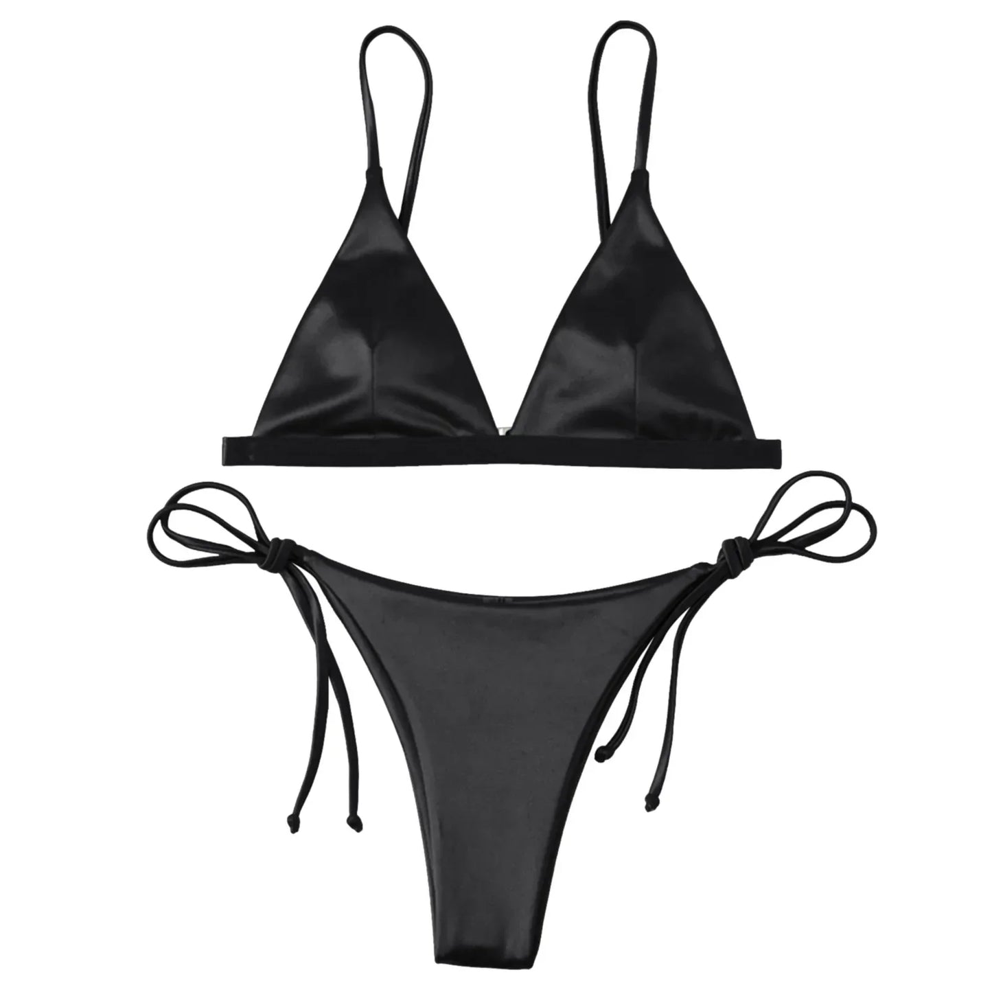 Elegante zijden high waist bikini - By La Bella Vie