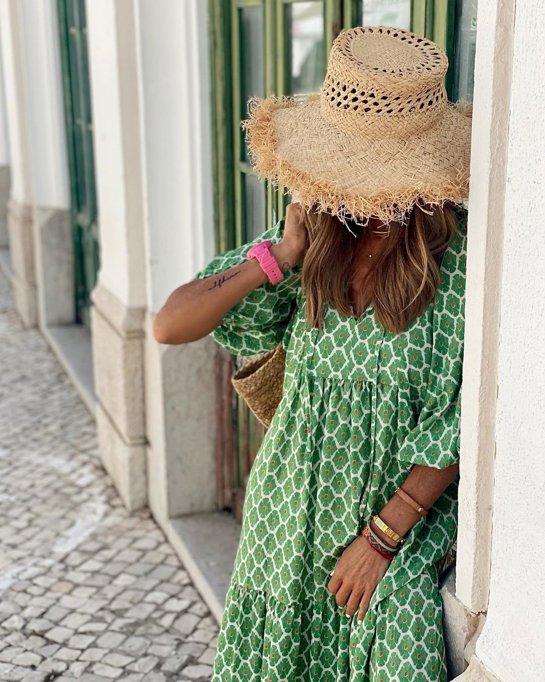 Riley - casual bedrukte maxi-jurk