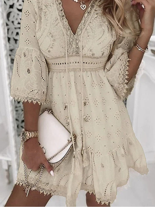 Dara - zomerse casual boho kanten jurk