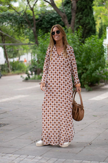 Cora - Chic Maxi jurk met print - By La Bella Vie
