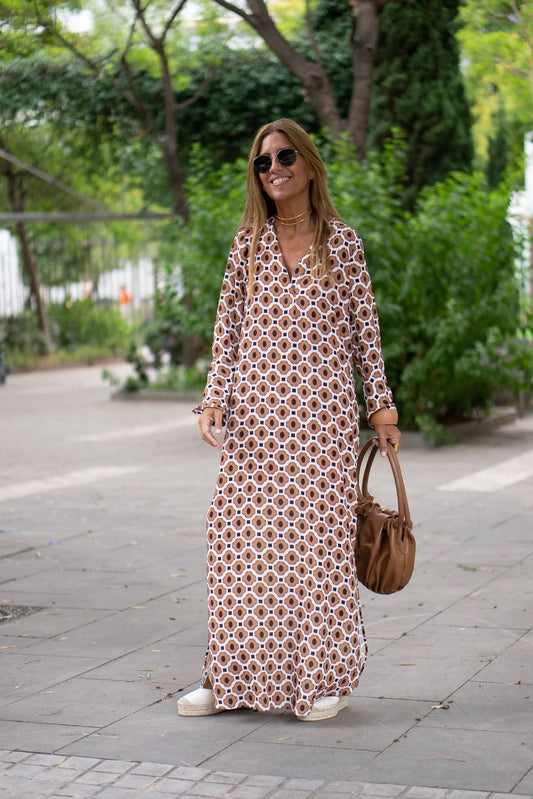 Cora - Chic Maxi jurk met print - By La Bella Vie