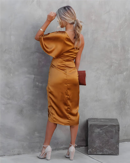 Liliana - elegant cocktailjurk met één schouder