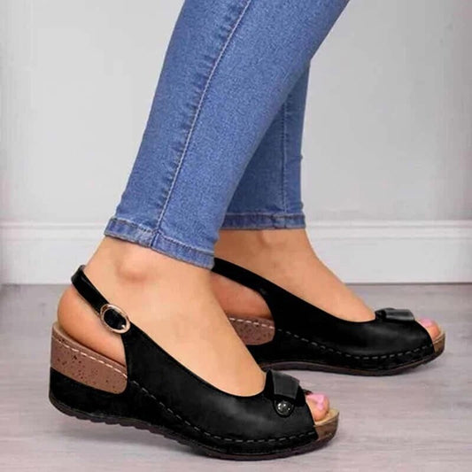 Orthopedische Peeptoe Chic Sandalen - By La Bella Vie
