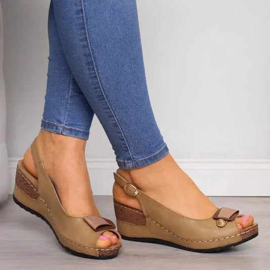 Orthopedische Peeptoe Chic Sandalen - By La Bella Vie