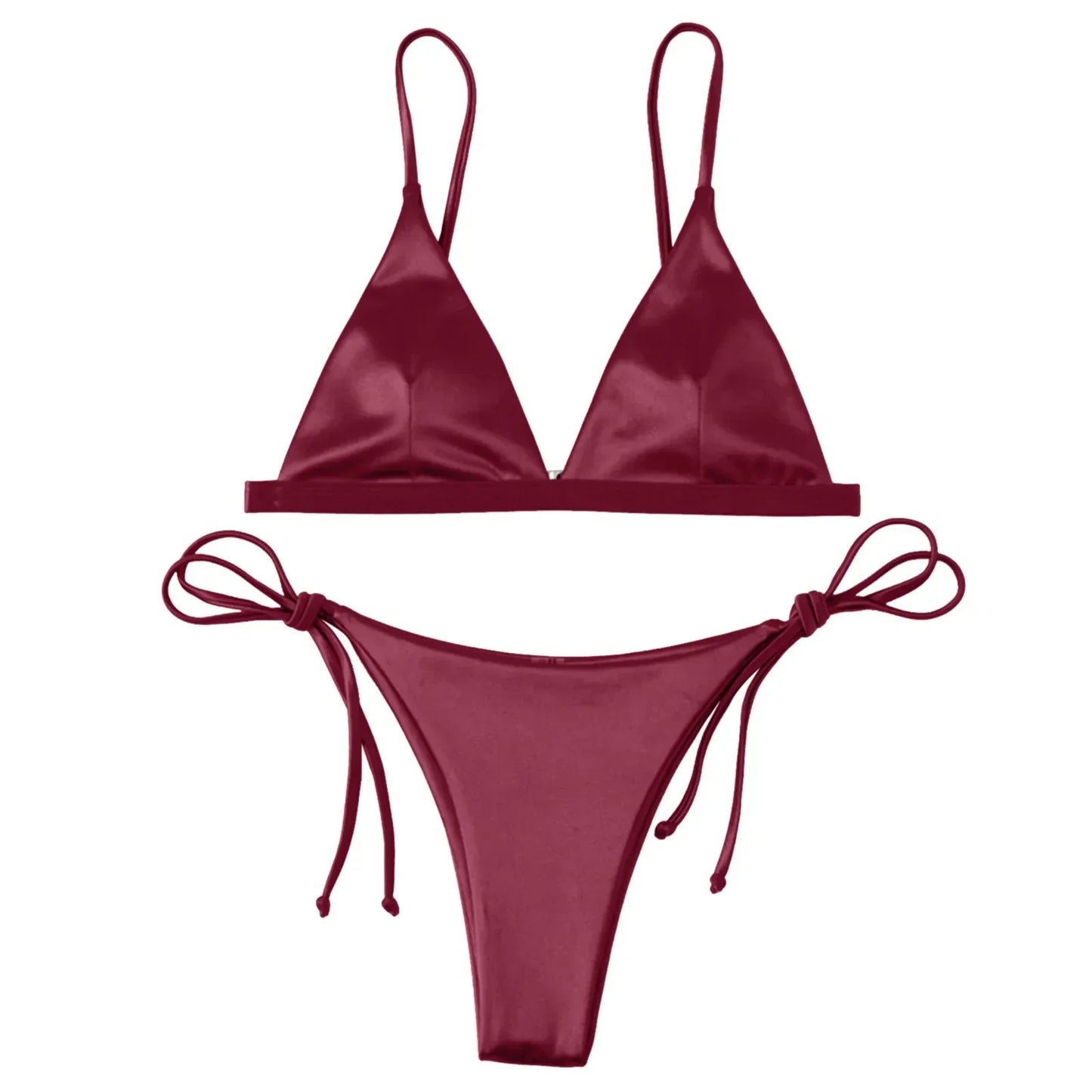 Elegante zijden high waist bikini - By La Bella Vie