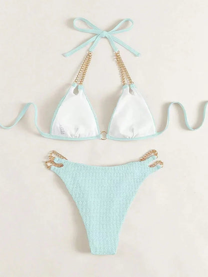 Halter bikini set met metalen ketting - By La Bella Vie