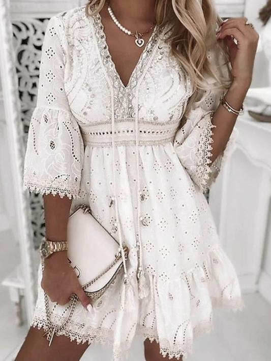 Dara - zomerse casual boho kanten jurk