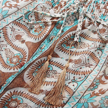 Theodora - bohemian maxi-jurk met split