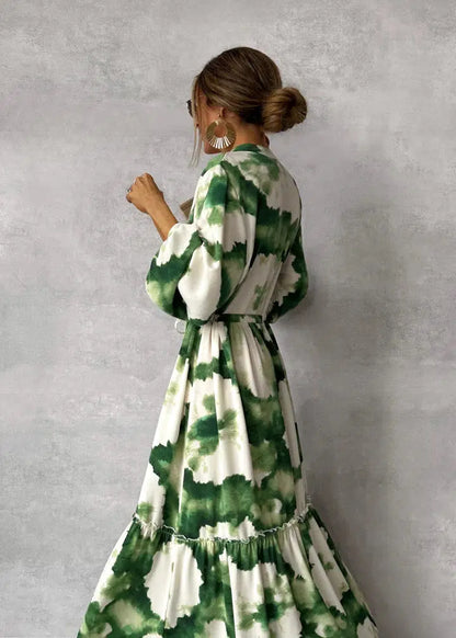Taelyn - elegante maxi-jurk met print