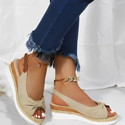 Elora Orthopedische knoop wig zomer sandalen - By La Bella Vie