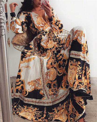 Rosalyn - elegante wikkeljurk met split