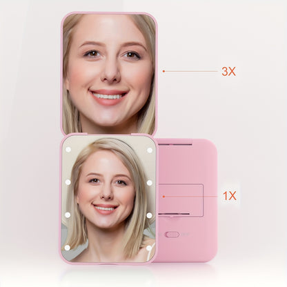 Draagbare LED Make-up Spiegel – Compact, Veilig & Altijd Stijlvol