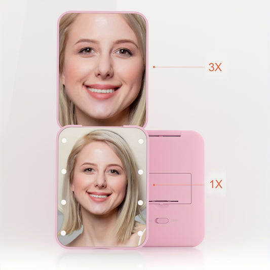 Draagbare LED Make-up Spiegel – Compact, Veilig & Altijd Stijlvol