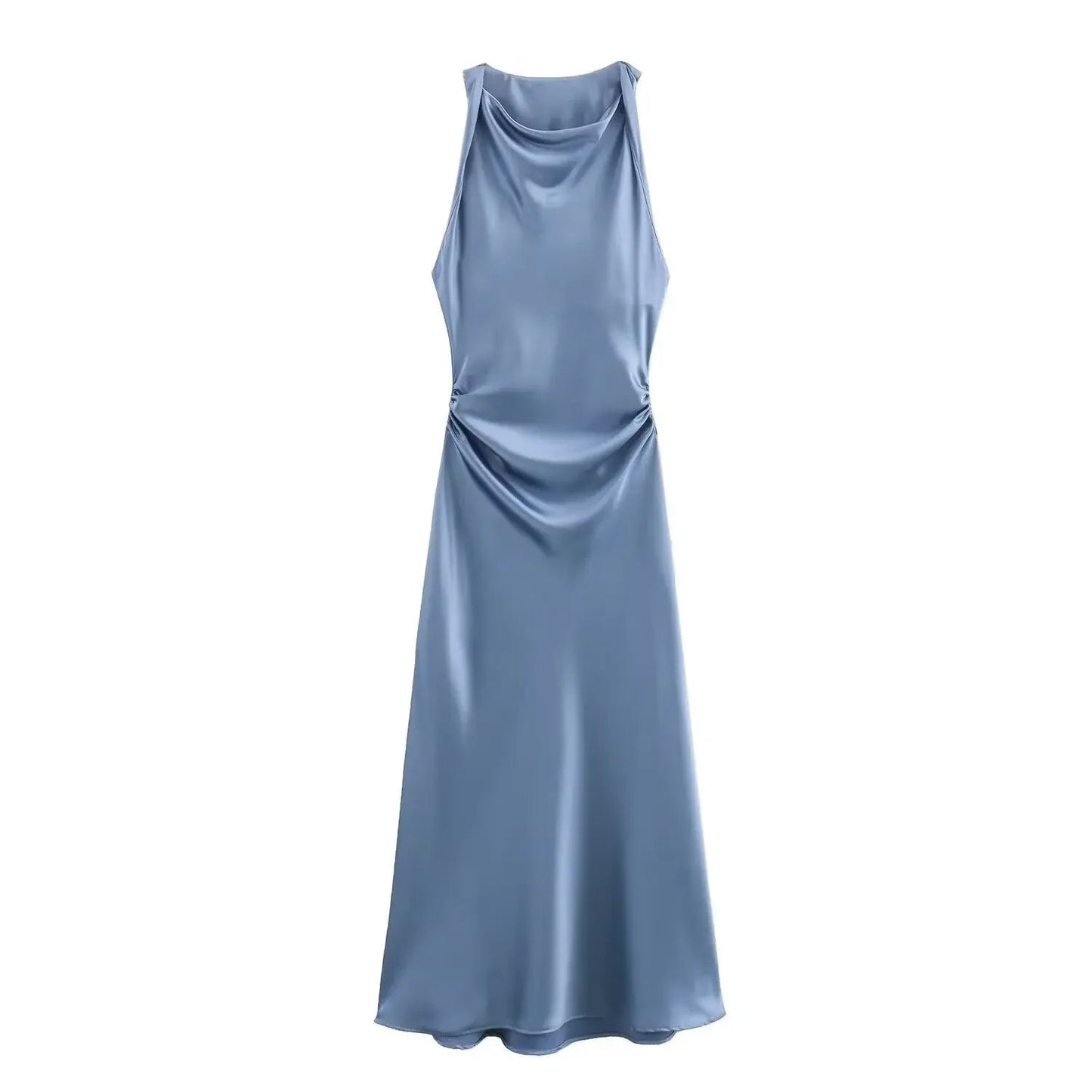 Elena – Chique Satijnen Maxi Jurk
