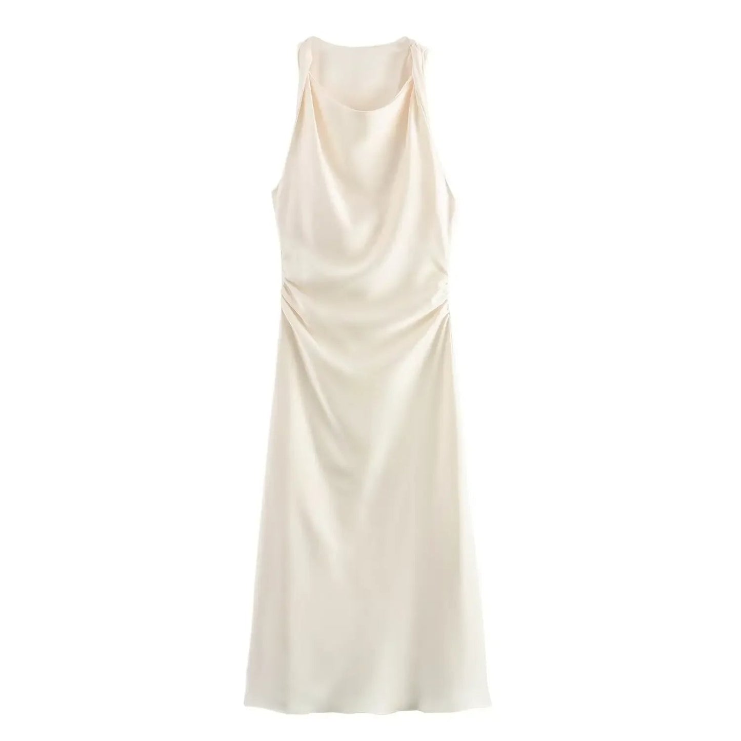 Elena – Chique Satijnen Maxi Jurk