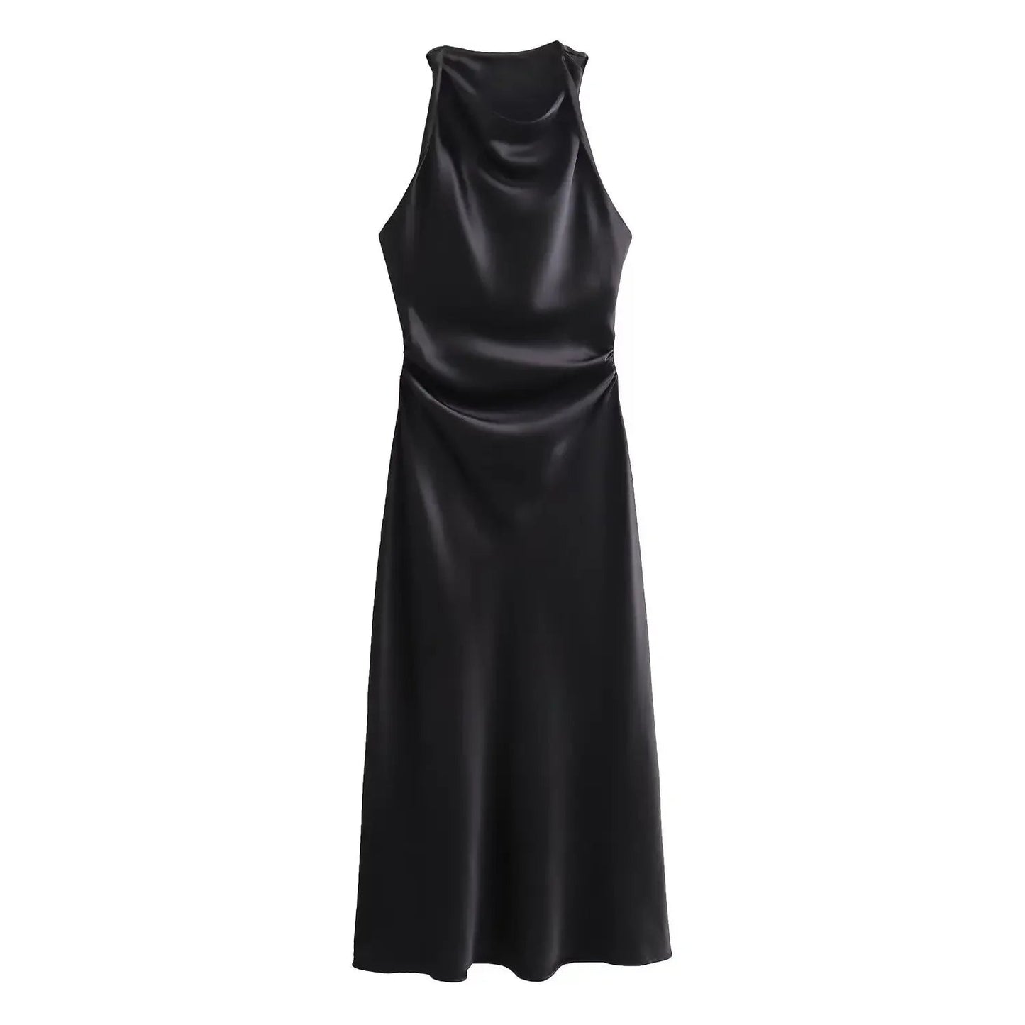 Elena – Chique Satijnen Maxi Jurk