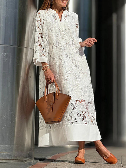 Celeste – Chique Witte Zomerjurk met Kant