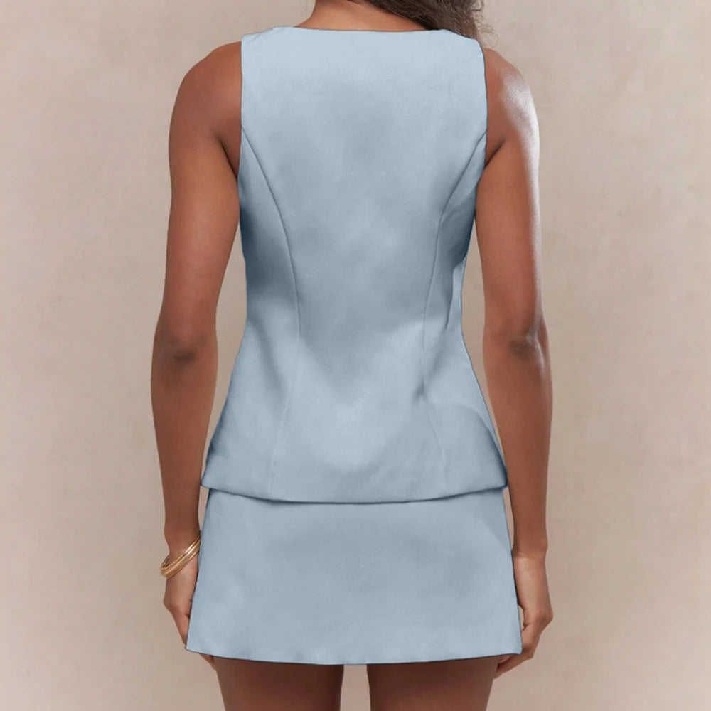 Lana – Blazer Rok Co Ord Set Dames – Getailleerd [Old Money Stijl]