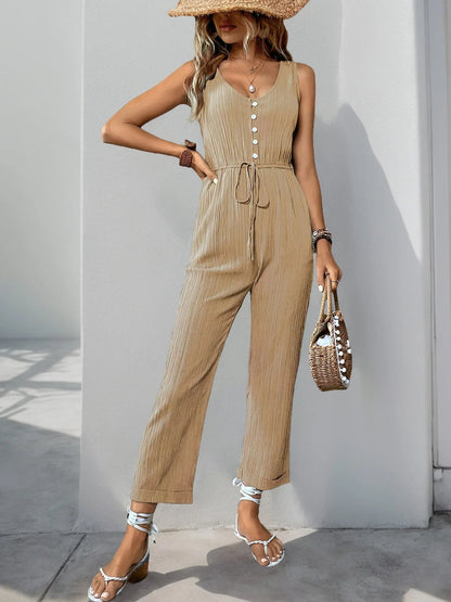 Linnen Casual Boho Jumpsuit - By La Bella Vie