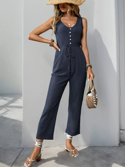 Linnen Casual Boho Jumpsuit - By La Bella Vie