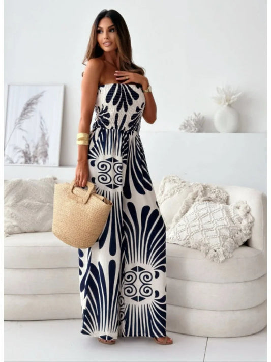 Elegante Boho Wide Leg Jumpsuit - By La Bella Vie