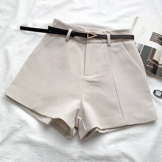 Triangle Luxe High Waist Linnen Shorts – Met Riem