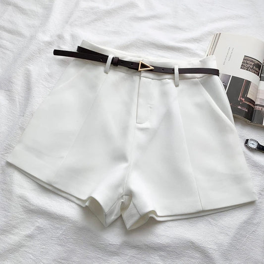 Triangle Luxe High Waist Linnen Shorts – Met Riem