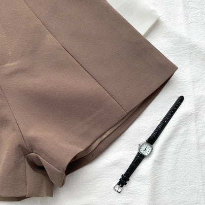 Triangle Luxe High Waist Linnen Shorts – Met Riem