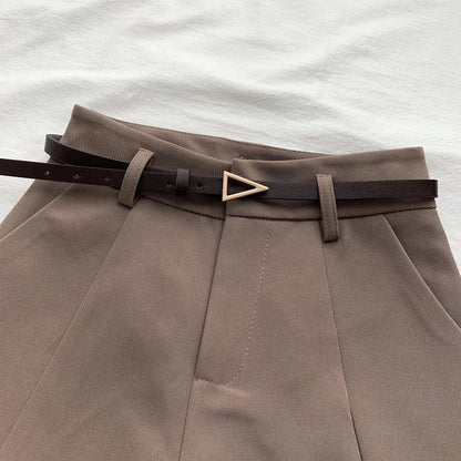Triangle Luxe High Waist Linnen Shorts – Met Riem