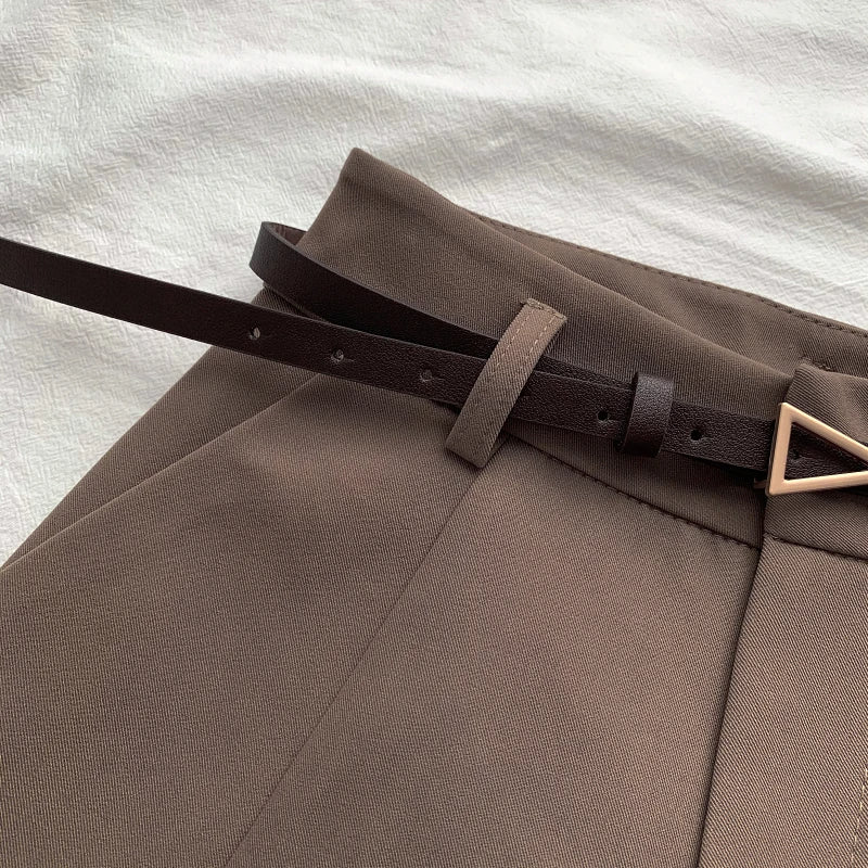 Triangle Luxe High Waist Linnen Shorts – Met Riem