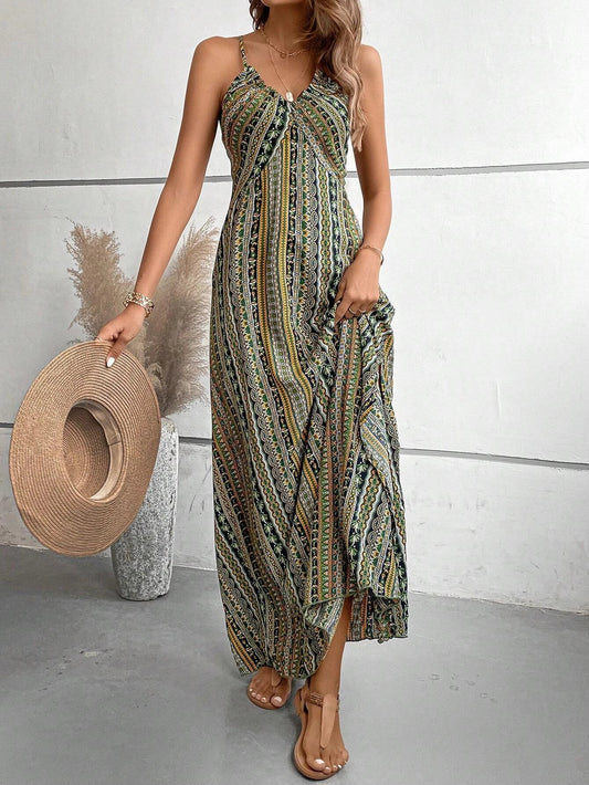 Sunspell Boho Flowy Maxi Dress