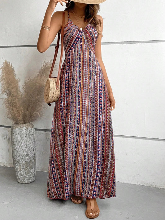 Sunspell Boho Flowy Maxi Dress