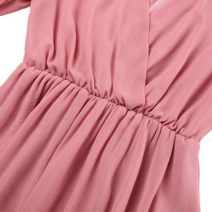 Chiffon Wikkel Korte Mouw Jurk