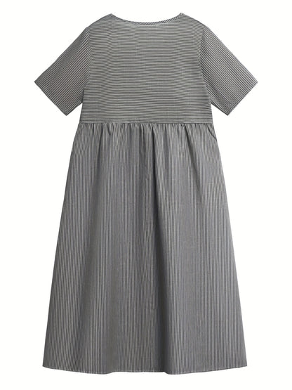 Lenna | Gestreepte midi-jurk - By La Bella Vie