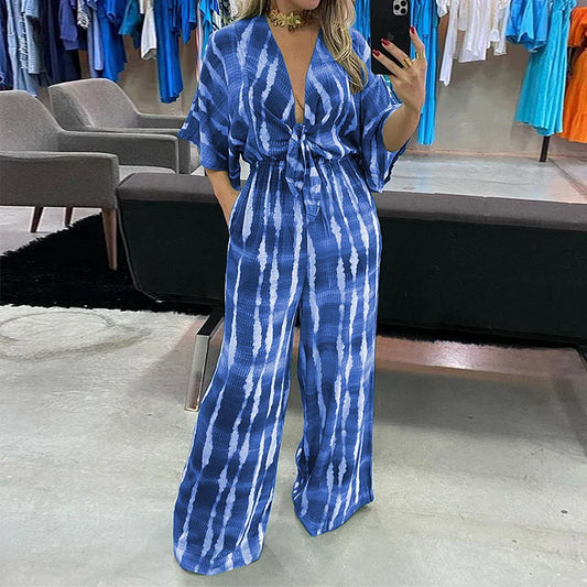 Gianna - stijlvolle jumpsuit met diepe v-hals - By La Bella Vie