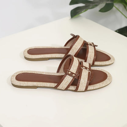 Ergonomisch sandalen met gevlochten detail - By La Bella Vie