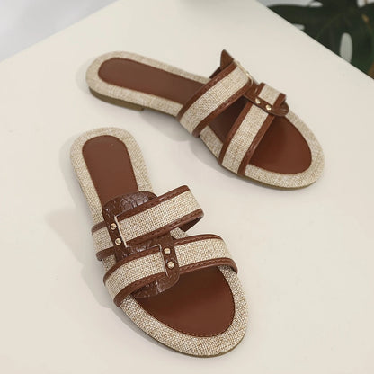 Ergonomisch sandalen met gevlochten detail - By La Bella Vie