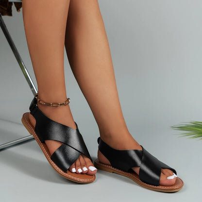 Trendy gespsandalen van leer - By La Bella Vie