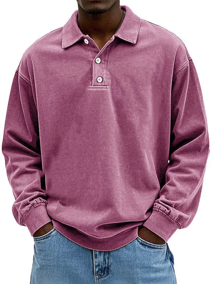 Edgar | Poloshirt met lange mouwen
